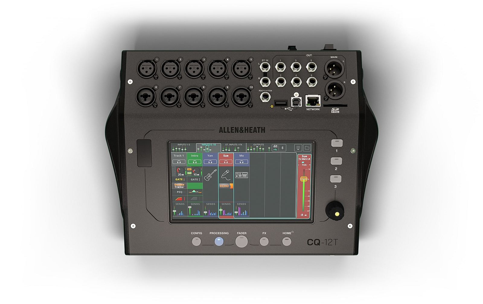 Allen & Heath CQ12T kleinformatiges digitales Mischpult mit Touchscreen von Allen & Heath