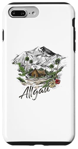 Hülle für iPhone 7 Plus/8 Plus Allgäu Allgäuerin Allgäuer Souvenir Allgäuer Enzian Fun von Allgäu Alpen Vintage Kuh Bayern Fun Motive