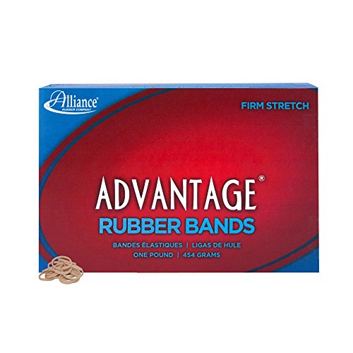 Alliance Rubber 26085 Advantage Gummibänder Größe #8, 0,5 kg Box enthält ca. 5200 Bänder (7/8" x 1/16", Natural Crepe) von Alliance RUBBER COMPANY