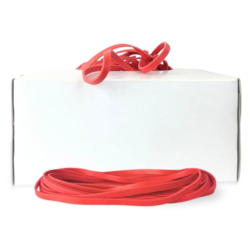 Alliance Rubber 97705 Industrial Quality Size #170 Red Packer Bands, Elastische Gummibänder, 1 lb Box Contains Approx. 90 Non-Latex Heavy Duty Bands (7'' x 14'', Red) von Alliance