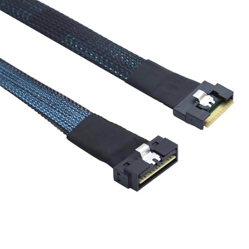 Allowish PCI-E Slimline SAS 4.0 LP Low Profile SFF-8654 8i 74pin to Slimline SFF-8654 74pin Server High Speed internes Verbindungskabel (0,8 m) von Allowish