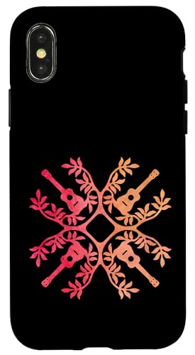 Hülle für iPhone X/XS Hawaii Mele Music Quilt Tribal Tattoo Ukulele Island von Aloha Gift Box