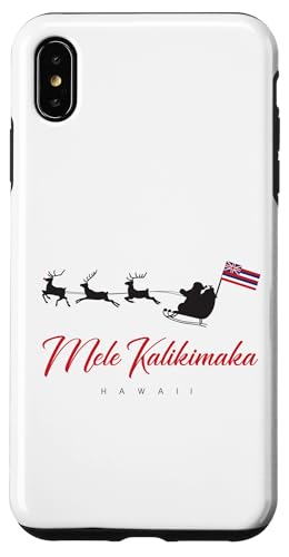 Hülle für iPhone XS Max Mele Kalikimaka Weihnachten Santa Hawaii-Flagge Feiertage von Aloha Gift Box