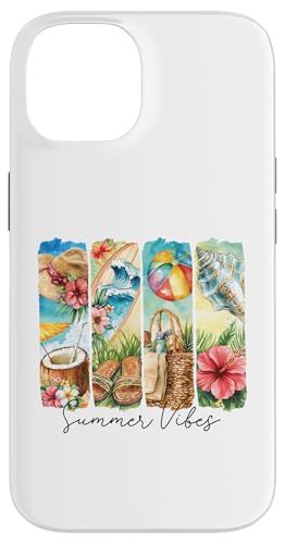 Bunte Sommer Strand Hibiskus Surfbrett Muscheln Frauen Reisen Hülle für iPhone 14 Bunte Sommer Strand Hibiskus Surfbrett Muscheln Frauen Reisen Hülle für iPhone 14 von Aloha Hawaii Hawaiian Island Vacation Beach Lover
