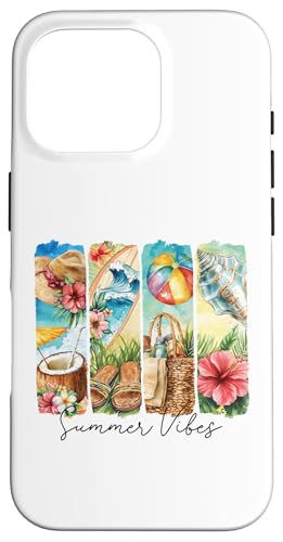 Bunte Sommer Strand Hibiskus Surfbrett Muscheln Frauen Reisen Hülle für iPhone 16 Pro Bunte Sommer Strand Hibiskus Surfbrett Muscheln Frauen Reisen Hülle für iPhone 16 Pro von Aloha Hawaii Hawaiian Island Vacation Beach Lover