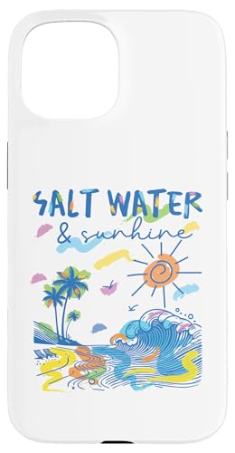 Salzwasser und Sonnenschein Retro Beach Wave Palme Sommer Hülle für iPhone 15 Salzwasser und Sonnenschein Retro Beach Wave Palme Sommer Hülle für iPhone 15 von Aloha Hawaii Hawaiian Island Vacation Beach Lover