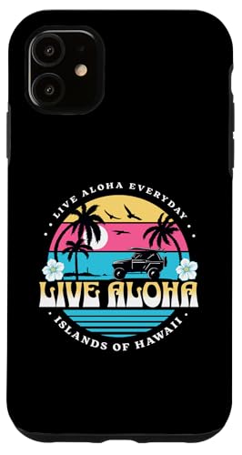 Hülle für iPhone 11 Surfen bei Sonnenuntergang, Retro-Surfer, Strandstimmung, Live, Aloha, Hawaii von Aloha Local Hawaiian Hawaii Island Beach Tees