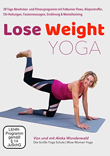 LOSE WEIGHT YOGA Premium DVD Box | 4 Wochen Abnehm-Programm für Körper Geist Gesundheit | Yogaset deutsch: 4 DVDs Trainingsplan, Anleitung über 10 Std. Video Übungen für Bauch, Beine, Po von Aloka Yoga