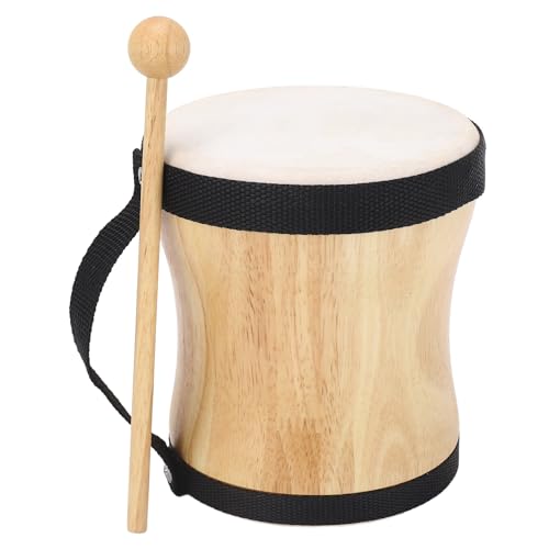 Conga Bongo Professionelle Handtrommel mit Schaffelldecke, für Auftritte, Partys, Musikfestivals (BLACK) von Alomejor