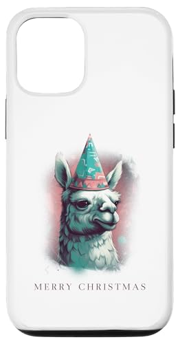 Hülle für iPhone 12/12 Pro Frohe Weihnachten! Party-Llama mit Geburtstagshut - Xmas von Alpaca Llama Merry Christmas Shirts & Accessories