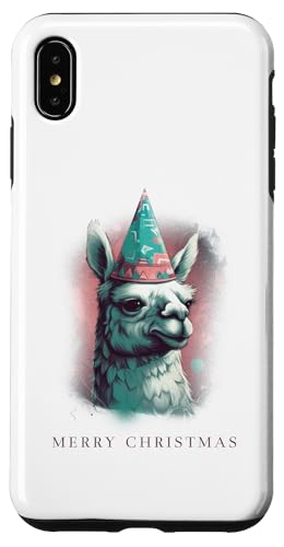 Hülle für iPhone XS Max Frohe Weihnachten! Party-Llama mit Geburtstagshut - Xmas von Alpaca Llama Merry Christmas Shirts & Accessories