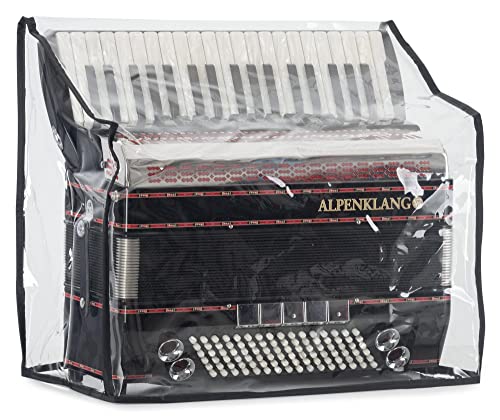 Alpenklang Cover für 96 Bass-Akkordeon - Schutzhülle für Akkordeon - Passend für Akkordeons mit 96 Bässen - Abmessungen (BxTxH): ca. 49 x 23 x 45 cm - aus PVC - Transparent von Alpenklang