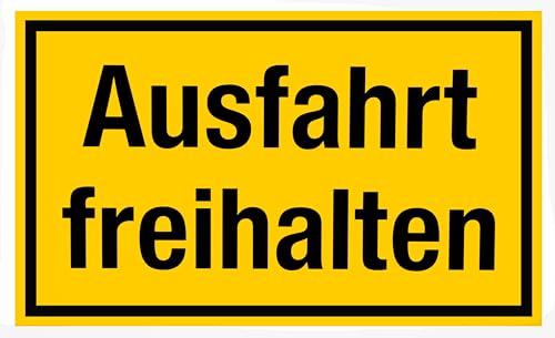 Ausfahrt freihalten, gelb-schwarz von Alpertec