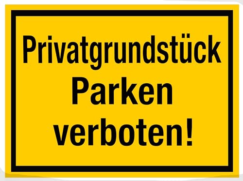 Privatgrundstueck, Parken verboten, gelb-schwarz von Alpertec