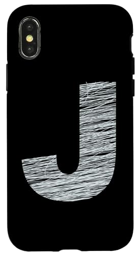 Hülle für iPhone X/XS Buchstabe J Alphabet von Alphabet Letters Numbers