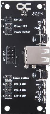 Alphacool Front I/O-Panel mit USB 2.0 und Kabelsatz für Servergehäuse (25054) von Alphacool