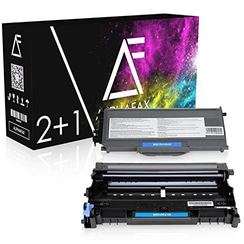 Alphafax 2 Toner mit Trommel kompatibel für Brother TN-2120 DR-2100 DCP-7030 7040 7045 N HL-2140 2150 2170 N NR W WR MFC-7320 7340 7440 7840 W N von Alphafax