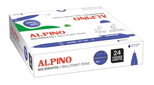 Alpino Soft-Touch-Kugelschreiber mit 24 Stück, blaue Tinte, weiches Schreiben mit rutschfestem Griff, 1 mm Spitze, ergonomisches und funktionales Design, hochwertige und schnell trocknende Tinte Alpino Soft-Touch-Kugelschreiber mit 24 Stück, blaue Tinte, weiches Schreiben mit rutschfestem Griff, 1 mm Spitze, ergonomisches und funktionales Design, hochwertige und schnell trocknende Tinte von Alpino