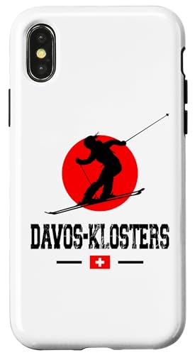 Hülle für iPhone X/XS Davos Klosters Skigebiet Alpen Schweiz Berge Schweiz von Alps Souvenir Shop