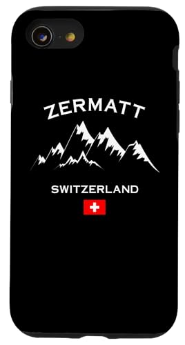 Zermatt Schweizer Berg Schweiz Alpen Souvenir Alpen Hülle für iPhone SE (2020) / 7 / 8 von Alps Souvenir Shop