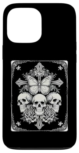 Hülle für iPhone 13 Pro Max Y2K Grunge Aesthetic Alt Goth Skull Cross Gothic Butterfly von Alt Clothes Grunge Y2K Shirts For Men & Women Co