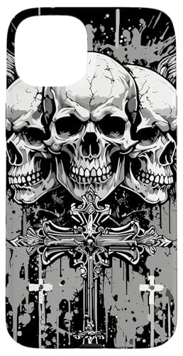 Hülle für iPhone 15 Plus Y2K Grunge Aesthetic Alt Goth Skull Cross Gothic WIngs von Alt Clothes Grunge Y2K Shirts For Men & Women Co