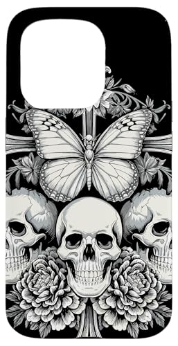 Hülle für iPhone 15 Pro Y2K Grunge Aesthetic Alt Goth Skull Cross Gothic von Alt Clothes Grunge Y2K Shirts For Men & Women Co