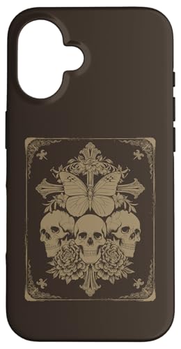 Hülle für iPhone 16 Y2K Grunge Aesthetic Alt Goth Skull Cross Gothic von Alt Clothes Grunge Y2K Shirts For Men & Women Co