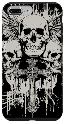 Hülle für iPhone 7 Plus/8 Plus Y2K Grunge Emo Aesthetic Alt Goth Skull Cross Gothic von Alt Clothes Grunge Y2K Shirts For Men & Women Co