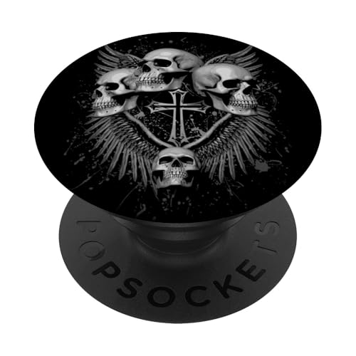 Y2K Grunge Aesthetic Alt Goth Skull Cross Gothic PopSockets Klebender PopGrip von Alt Clothes Grunge Y2K Shirts For Men & Women Co