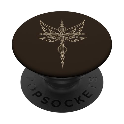 Gothic Kreuz mit Flügeln Mall Goth Romantische Alternative PopSockets mit austauschbarem PopGrip von Alt Grunge Emo Egirl Eboy Goth Aesthetic Graphic