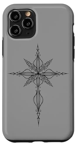 Hülle für iPhone 11 Pro Gothic Radiant Cross Alternatives Einkaufszentrum Goth Grunge Romantic von Alt Grunge Emo Egirl Eboy Goth Aesthetic Graphic