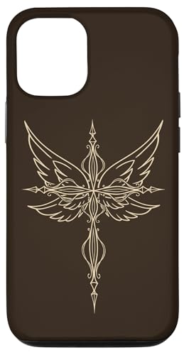 Hülle für iPhone 14 Pro Gothic Kreuz mit Flügeln Mall Goth Romantische Alternative von Alt Grunge Emo Egirl Eboy Goth Aesthetic Graphic