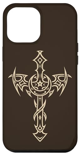 Hülle für iPhone 15 Plus Mall Goth Alternative Gothic Kreuz mit Mond und Pentagramm von Alt Grunge Emo Egirl Eboy Goth Aesthetic Graphic