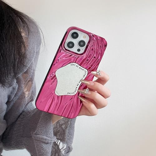 Altartar Hülle für iPhone 11 3D Welle Wasser Ripple Makeup Spiegel Handyhülle Kameraschutz Damen Weiche TPU Stoßfeste Luxus Schutzhülle für iPhone 11 Case Mädchen-Leuchtend Rosa von Altartar