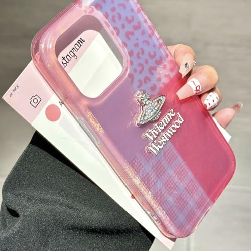 Altartar Hülle für iPhone 16 Pro Max Leopard Muster Handyhülle,Glänzend Schutzhülle Niedlich Case Cover Ultra Dünn Schön Ästhetisch Stoßfest iPhone 16 Pro Max 6,9 Zoll Hülle für Frauen Mädchen-Rosa von Altartar