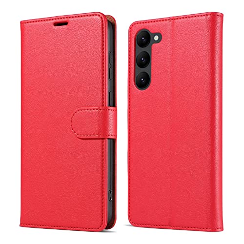 Altartar Leder Handyhülle für Samsung Galaxy S21 Plus Hülle Premium Lederhülle Tasche Klapphülle Flip Case für Galaxy S21 Plus [Standfunktion][Kartenfächern] Schutzhülle für Galaxy S21 Plus,Rot von Altartar