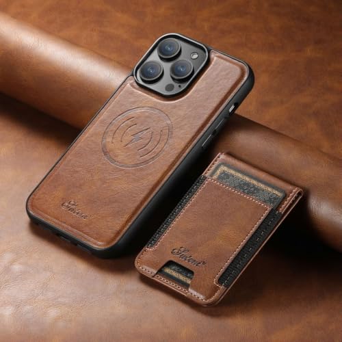 Altartar Magnetisch Handyhülle für iPhone 16 Pro Max Hülle mit Kartenfach,Magnetischer Wallet Handy Kreditkartenetui Klapphülle mit Ständer Stoßfest Leder Schutzhülle für iPhone 16 Pro Max-Braun 1 von Altartar