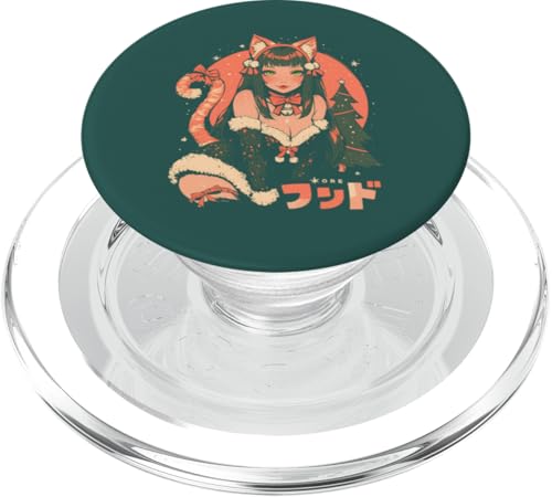 Weihnachten Katze Mädchen Anime Waifu Kawaii Japan Urlaub niedlich PopSockets PopGrip für MagSafe von Alternative Christmas Manga Japan Anime Woman co.