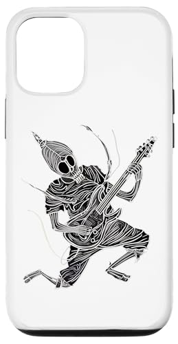 Hülle für iPhone 13 Pro Gothic-Totenkopf-Gitarrist, Schwermetall-Thema von Alternative Fashion Co.