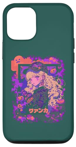 Hülle für iPhone 13 Pro Halloween Kürbis Pastell Anime Girl Waifu Fledermäuse Gruseliges Kawaii von Alternative Halloween Manga Japan Anime Woman co.