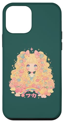 Hülle für iPhone 12 mini Anime Girl Waifu Cute Alt Aesthetic mit Obst, Erdbeer-Pastellfarben von Alternative Sweet Manga Japan Anime Woman