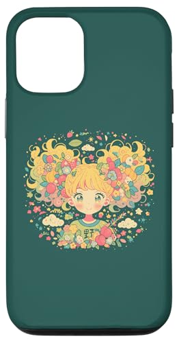 Hülle für iPhone 14 Anime Girl Waifu Cute Alt Aesthetic mit Obst, Erdbeer-Pastellfarben von Alternative Sweet Manga Japan Anime Woman