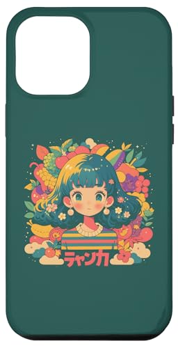 Hülle für iPhone 14 Pro Max Anime Girl Waifu Cute Alt Aesthetic mit Obst, Erdbeer-Pastellfarben von Alternative Sweet Manga Japan Anime Woman