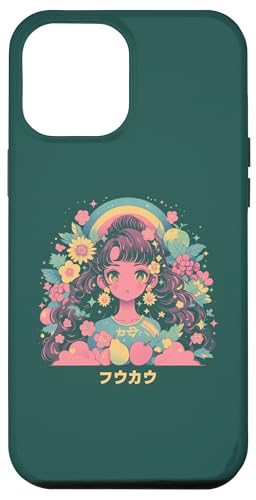 Hülle für iPhone 14 Pro Max Anime Girl Waifu Cute Alt Aesthetic mit Obst, Erdbeer-Pastellfarben von Alternative Sweet Manga Japan Anime Woman