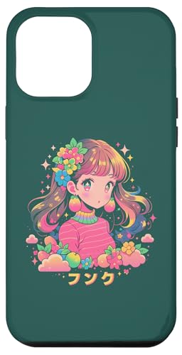 Hülle für iPhone 15 Plus Anime Girl Waifu Cute Alt Aesthetic mit Obst, Erdbeer-Pastellfarben von Alternative Sweet Manga Japan Anime Woman