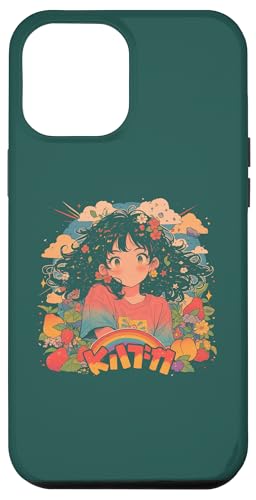 Hülle für iPhone 15 Pro Max Anime Girl Waifu Cute Alt Aesthetic mit Obst, Erdbeer-Pastellfarben von Alternative Sweet Manga Japan Anime Woman