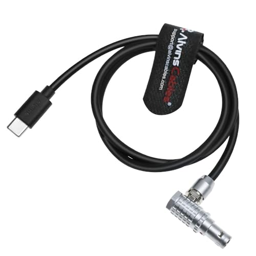 Alvin's Cables Record-Steuerkabel für DJI RS2| RS3 Pro|RS4| Focus Pro, RED Komodo-Kamera, rechtwinkliges EXT 9-Pin-zu-Typ-C-USB-C-Steuerkabel, 60 cm | 23,6 Zoll von Alvin's Cables