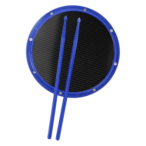 Amagogo 12-Zoll-Drum-Drum-Pad, Silent Drum Pad, Musikinstrument, tragbares Silent Drum Pad, leicht zu tragen für Schlagzeugerliebhaber, Blau von Amagogo