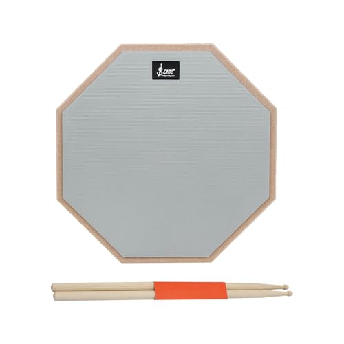 Amagogo 12-Zoll-Drum-Übungspads Dumb Drum Set Drum Noise Reduction Pad Silent Drum Pad Tragbar für Anfänger Musikliebhaber Kinder, Grau von Amagogo